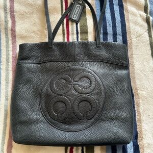 Coach Black Leather Shoulder Bag